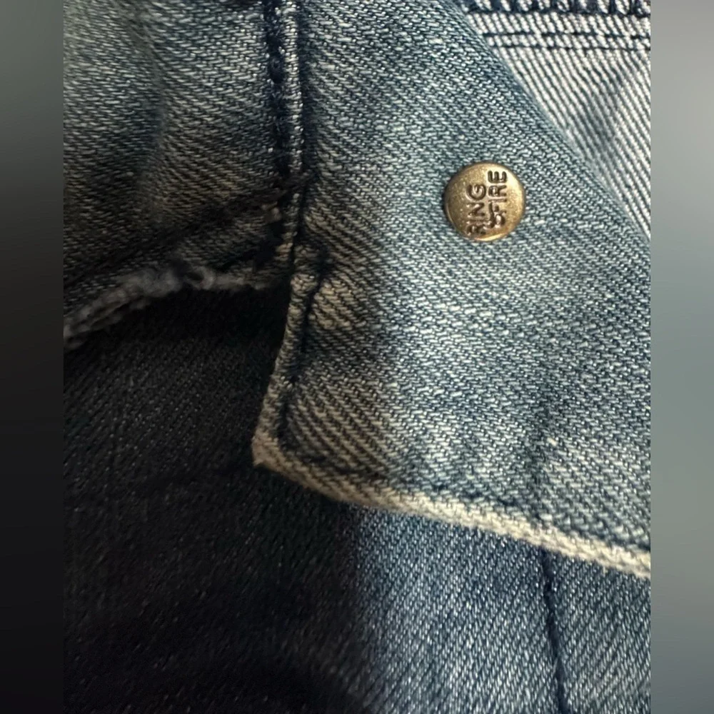 Ring of Fire Downtown Los Angeles Blue Stud Biker Jean Vest